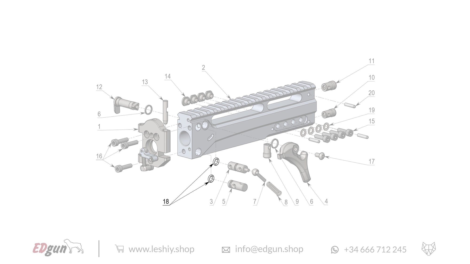 Leshiy 2 Spare Parts: Receiver LSA241000 Diagram