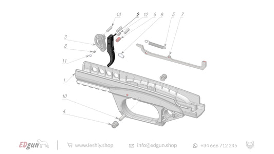 Leshiy 2 Firing Mechanism LSA238000 diagram