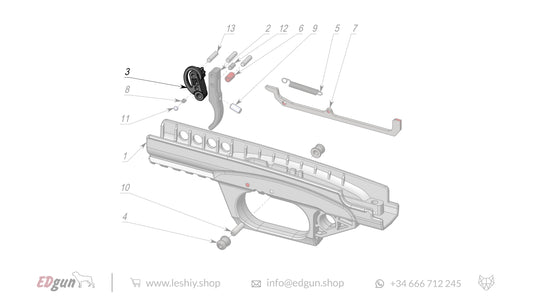 Leshiy 2 Firing Mechanism LSA238000 diagram