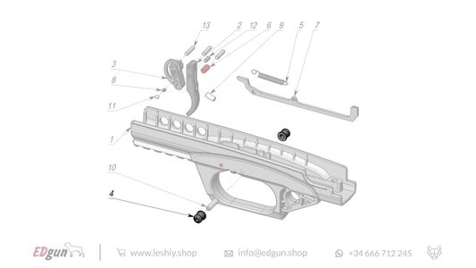 Leshiy 2 Firing Mechanism LSA238000 diagram