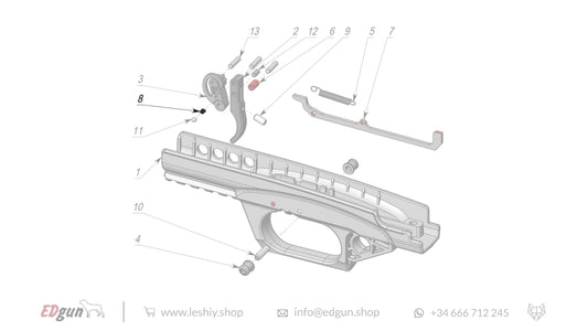 Leshiy 2 Firing Mechanism LSA238000 diagram