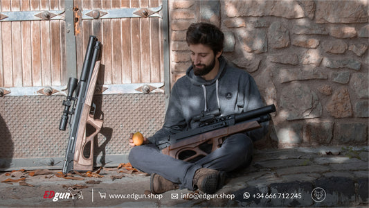 Image of Francisco shooting the Standard EDgun Matador R5M