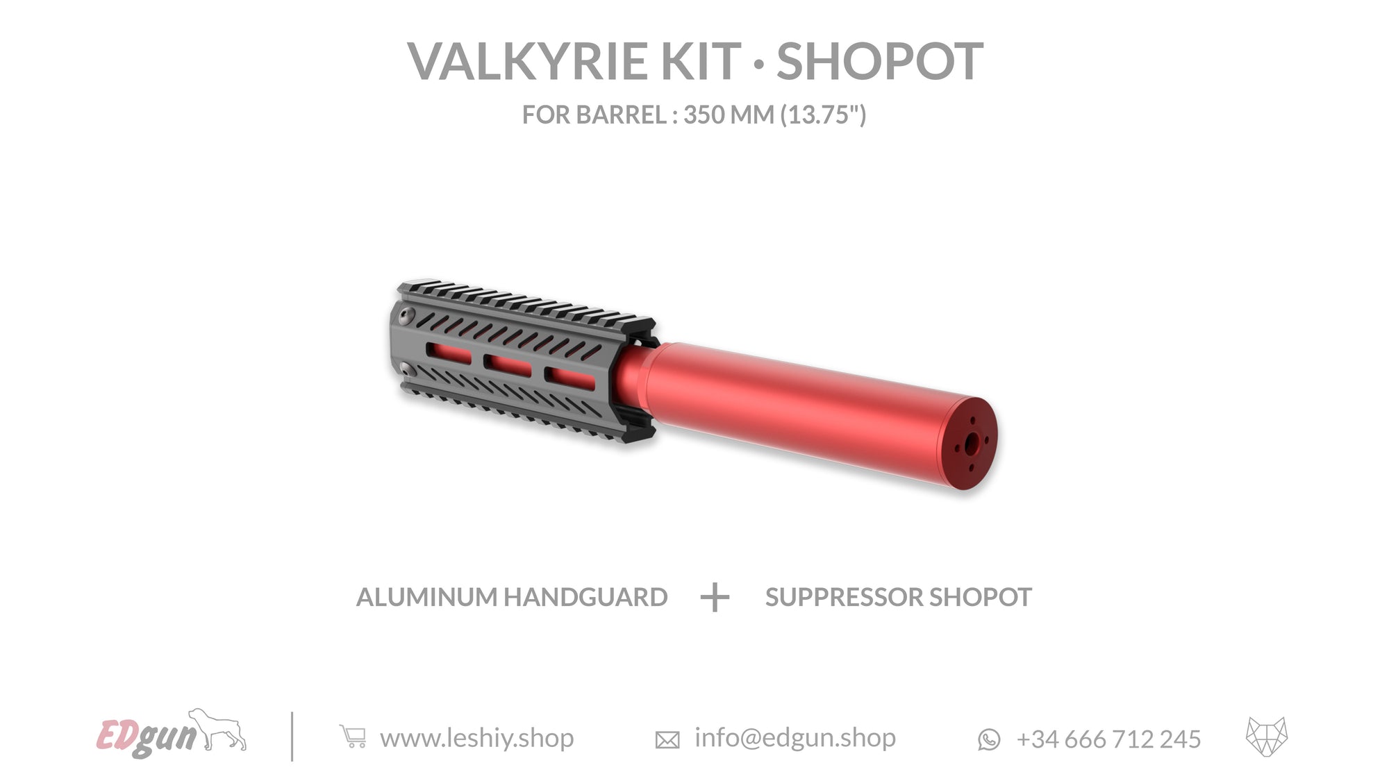 Shopot Valkyrie Kit for barrel 350mm (13.75¨)