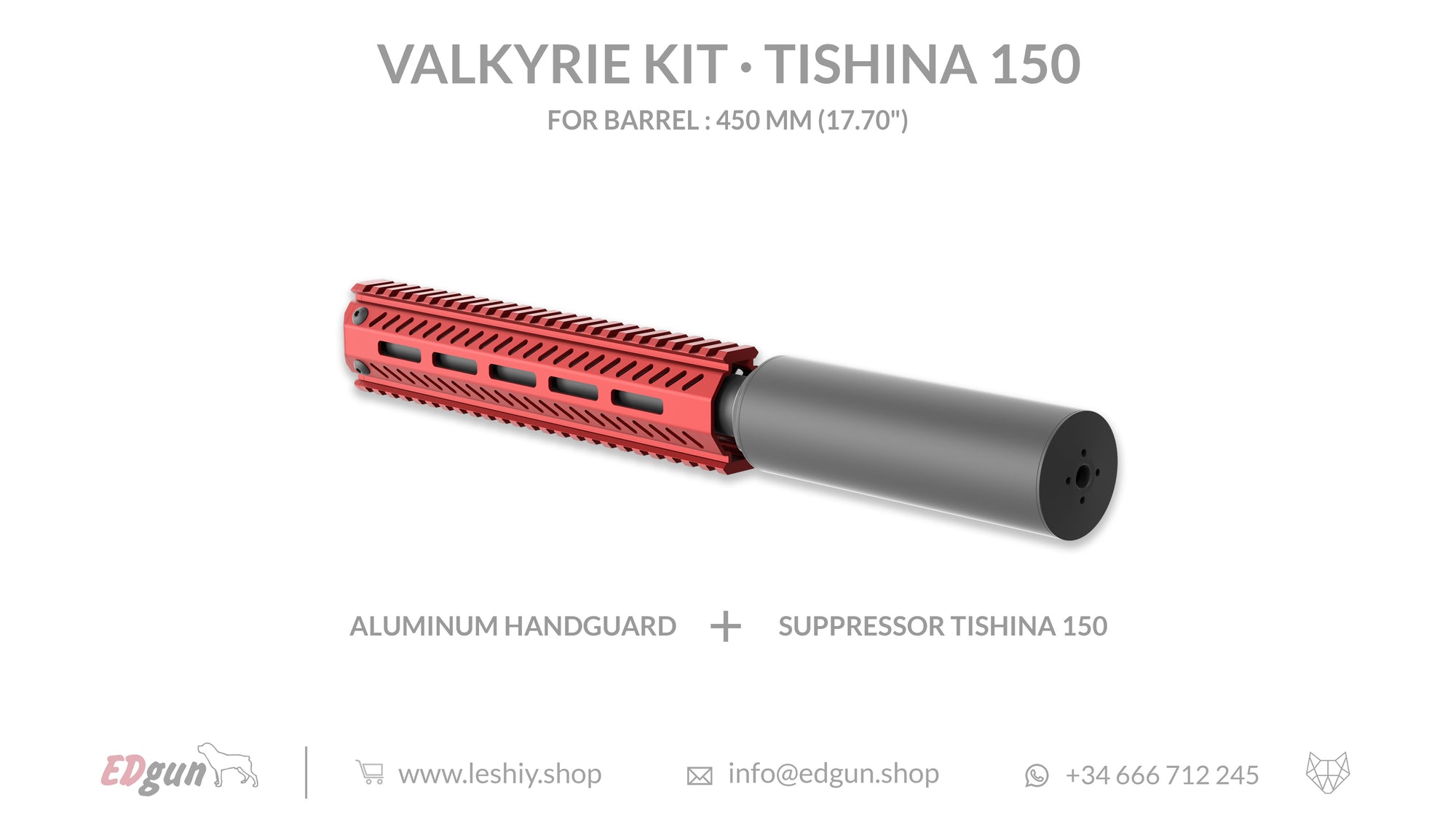 Valkyrie Kit Tishina 150 for barrel 450mm (17.70¨)