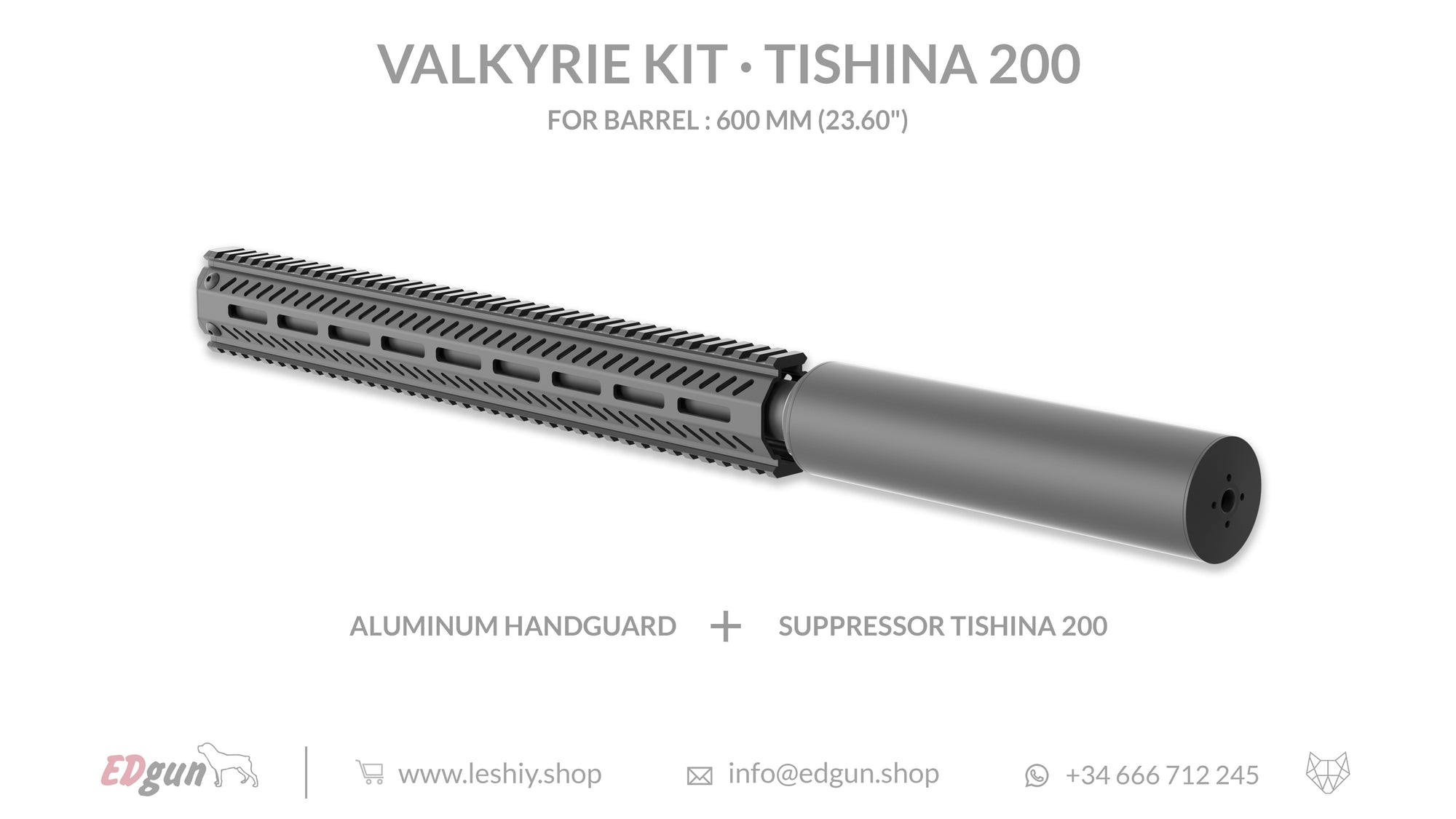 Kit Tishina 200 for barrel 600mm (23.60¨)