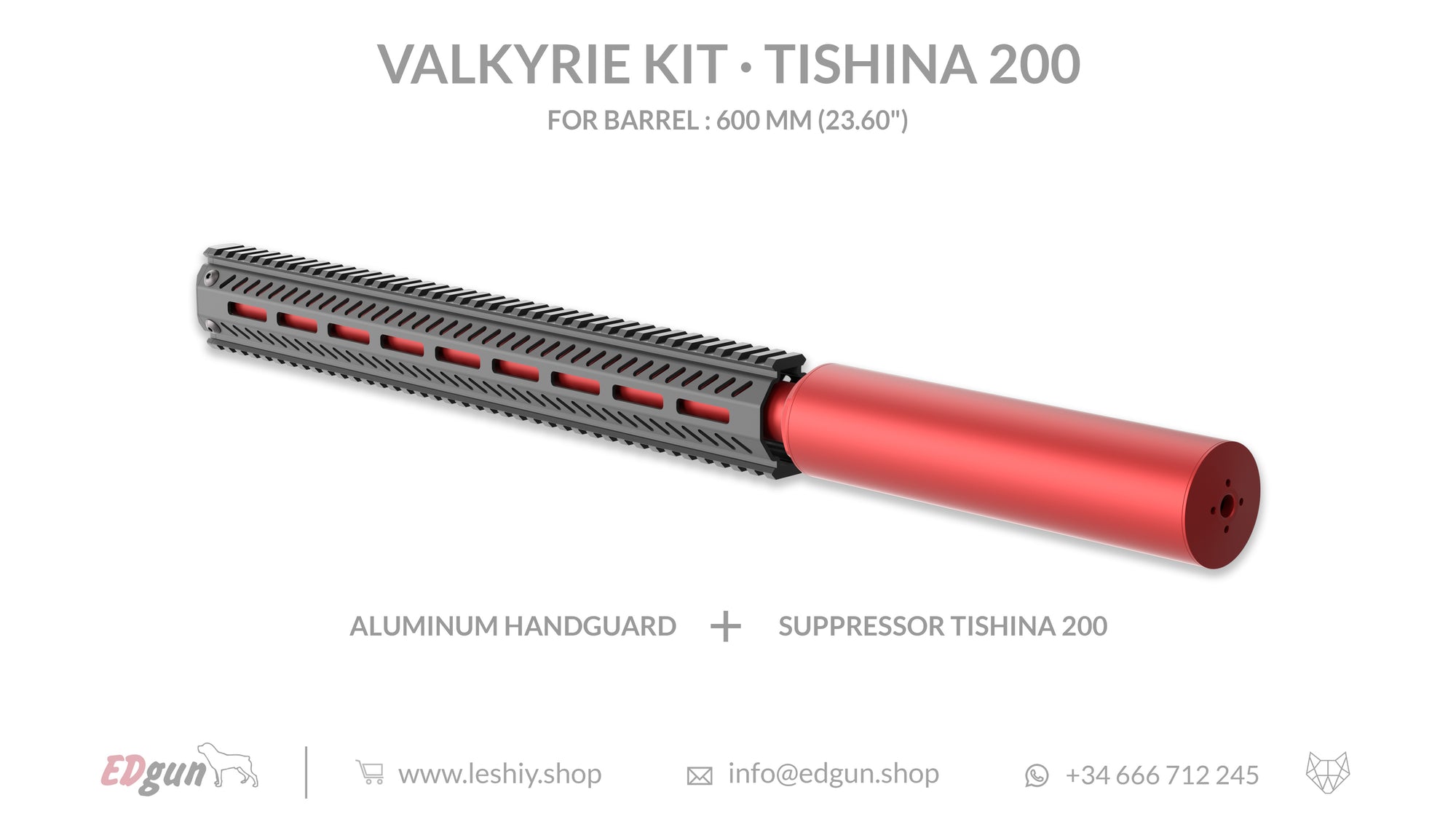 Kit Tishina 200 for barrel 600mm (23.60¨)