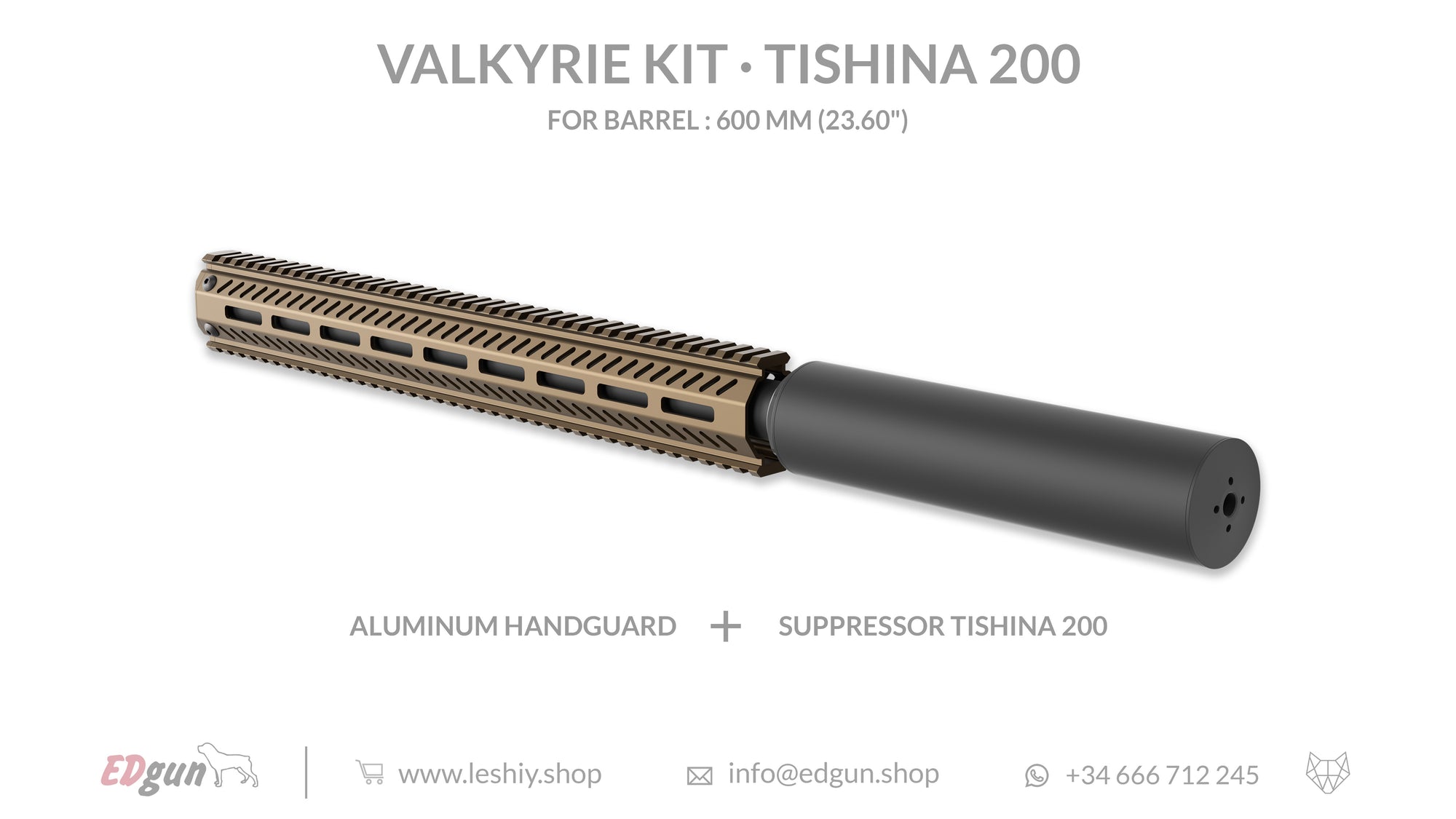 Kit Tishina 200 for barrel 600mm (23.60¨)