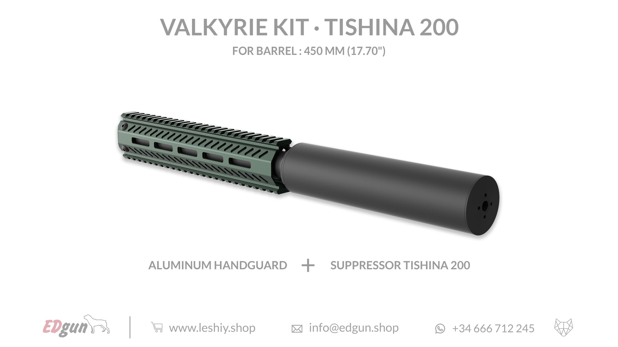 Kit Tishina 200 for barrel 450mm (17.70¨)