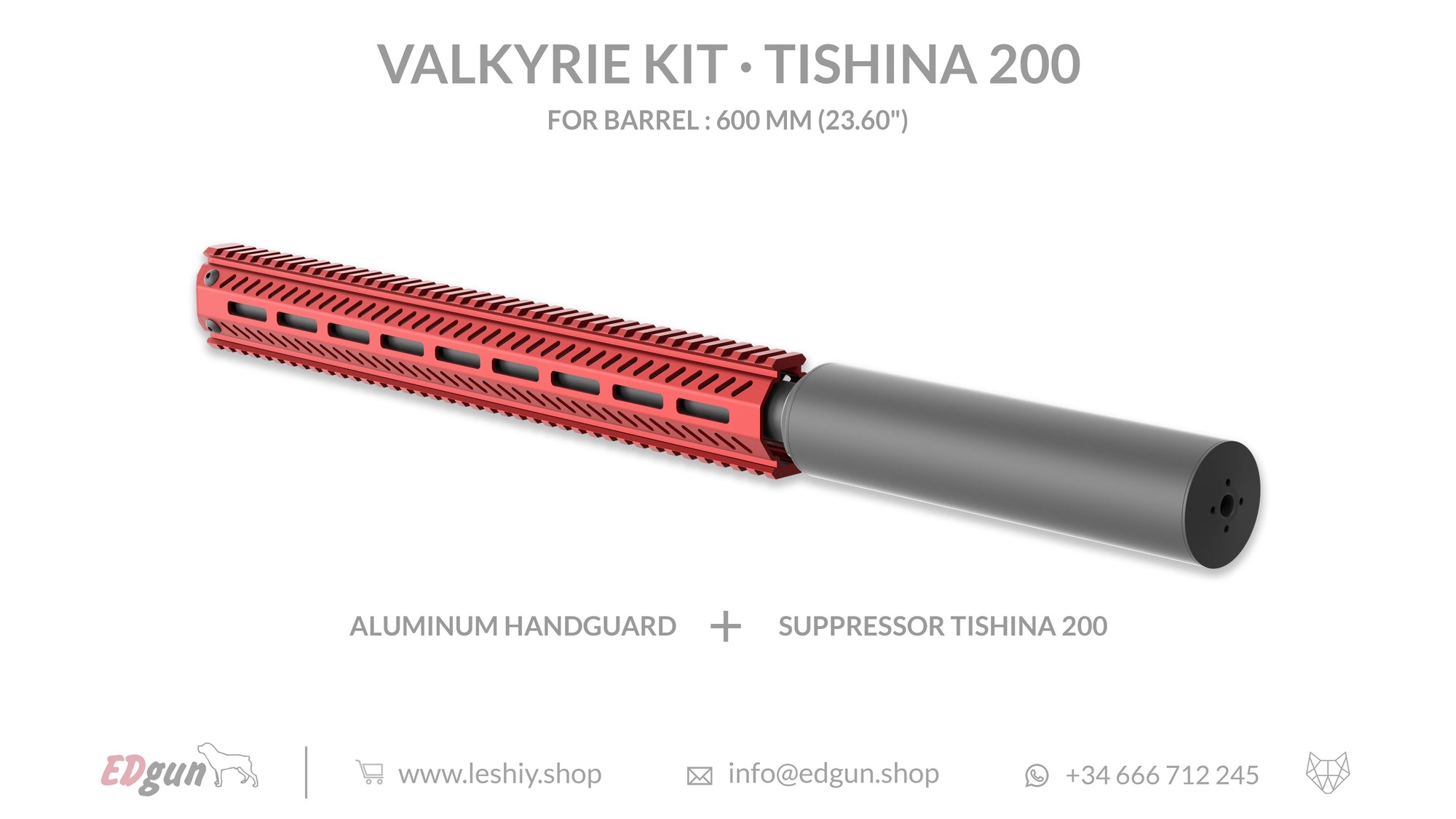 Kit Tishina 200 for barrel 600mm (23.60¨)