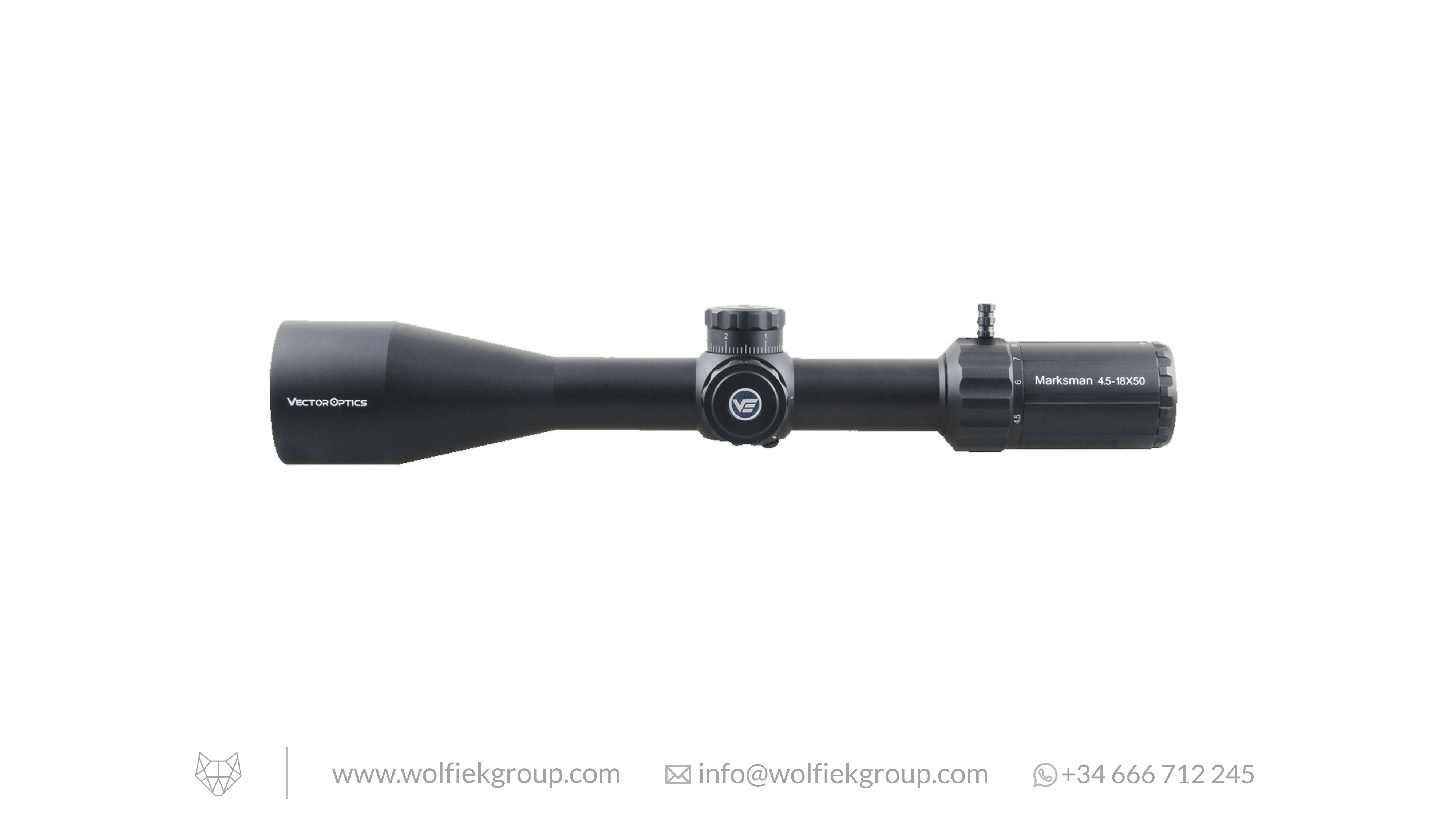 Vector optics scope Marksman 4.5-18x50 SFP lateral view