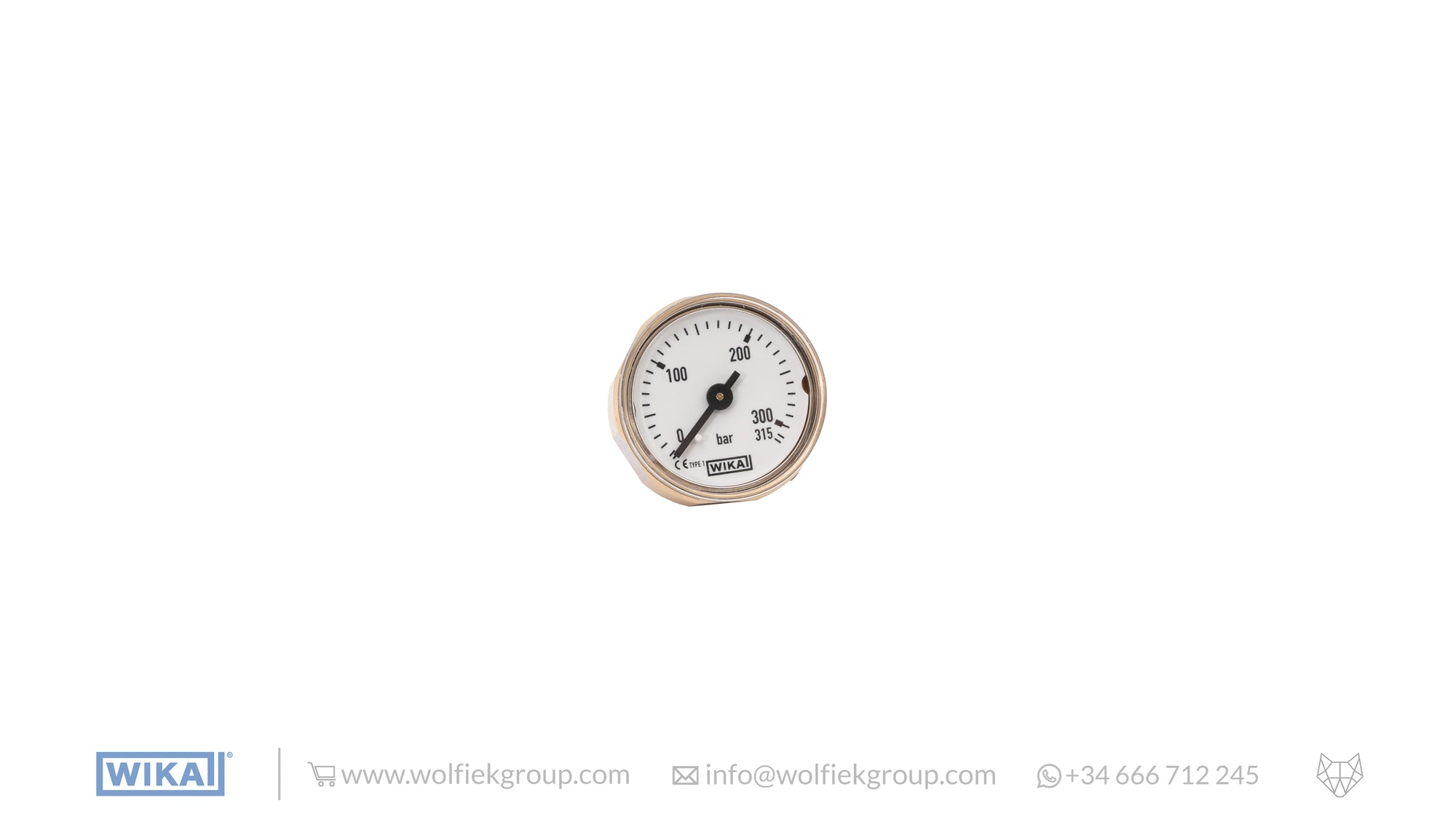 Wika analogue gauge that measures pressure in white