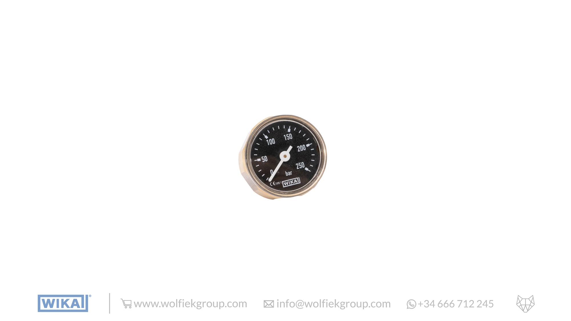 Wika analogue gauge that measures pressure in black