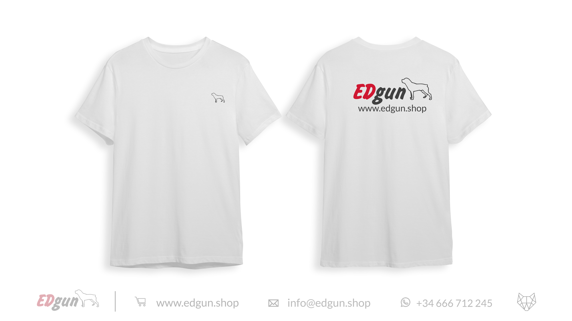 EDgun Shop Exclusive T-Shirt front and black